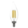 thumbnail image 3 of GE Ultra Bright LED Light Bulbs, 75 Watt, Soft White, CA11 Bulbs, Small Base, Clear Finish, 3pk, 3 of 7