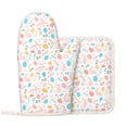 thumbnail image 2 of Honeii Happy Easter patten Oven Mitts and Pot Holders Sets, Baker Oven Mitts, Mittens for Kitchen Decor, Baking Lover over Gloves Gifts, 2 of 7