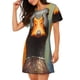 thumbnail image 2 of Balery Colorful Painted Duck Camisón de manga corta con cuello redondo para mujer, cómodo y elegante., 2 of 6