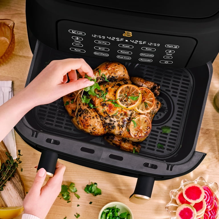 Beautiful 9 Qt TriZone Dual Basket Air Fryer, EverGood™ Ceramic