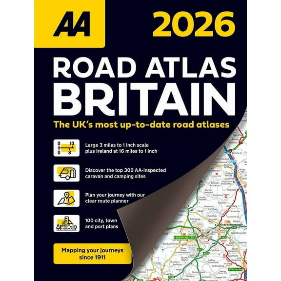 AA Road Atlas Britain 2026 Spiral, (Spiral-Bound)