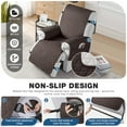 thumbnail image 4 of TAOCOCO Non Slip Solid Recliner Chair Covers with Pockets, Anti-Slip Reclining Armchair Slipcovers Waterproof Sofa Cover Protectors, Chocolate, 4 of 10