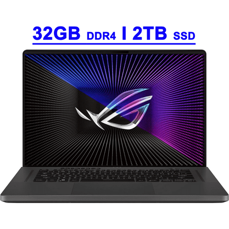 Asus ROG Zephyrus G16 Premium Gaming Laptop 16" FHD+ IPS 165Hz (100% sRGB) Intel 10-core i7-13620H 32GB DDR4 2TB SSD GeForce RTX4060 8GB Graphic Backlit Thunderbolt4 USB-C IR Camera Win11 Black