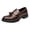 Brown, variant on HEWUQI Men's Classic Leather Loafers Chunky Platform Comfortable Oxfords Casual Business Dress Shoes for School Daily Wear Black Size 10