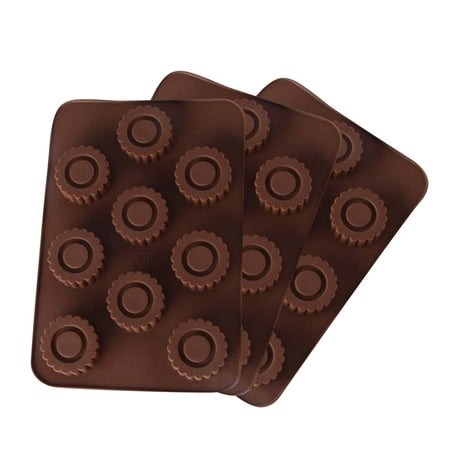 

Poatren Flower 9 Holes Silicone Mold For Chocolate Cake Jelly Pudding Soap Round Shape