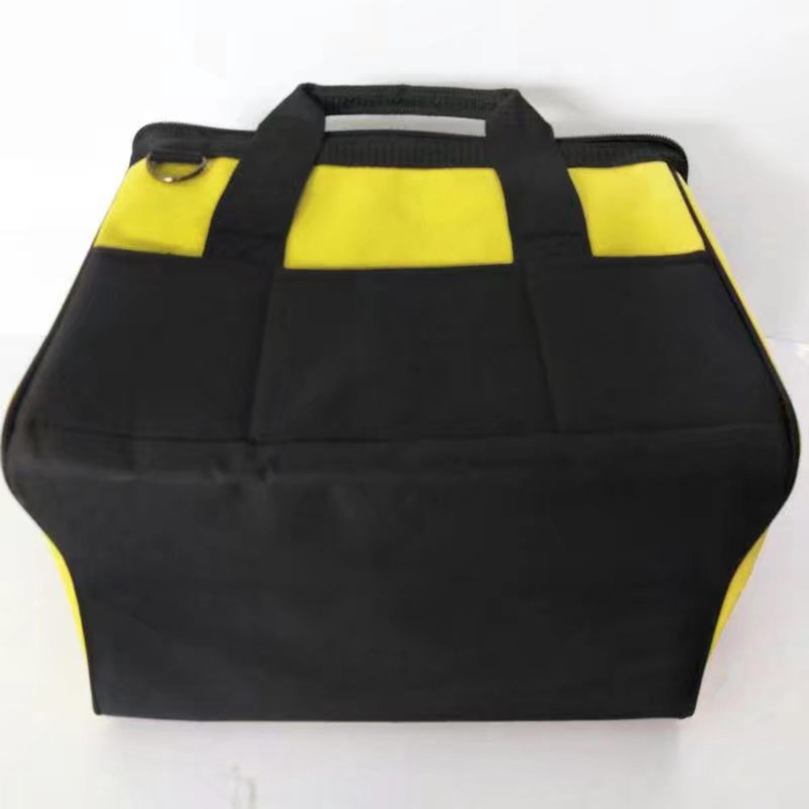 oshhni Oxford Cloth Tool Shoulder Bag Tote Versatile 11.8x8.2x9inch Wide Mouth Tool Organizer for Plumber Technicians Wear Resistant