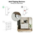 thumbnail image 4 of GloryStar Armoire à Chaussures à Tiroir Rabattable avec 4 Tiroirs, Armoire de Rangement pour Chaussures Étroite avec 2 Compartiments de Rangement Ouverts, 4 of 7