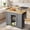 1 Drawer 2 Doors Gray, variant on Walsunny Kitchen Islands Carts with Drop Leaf Table 1 Drawer 5 Wheels 2 Magnetic Doors Rolling Storage Cabinet White