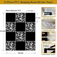 thumbnail image 2 of Lchen Divisor de Pared Colgante 12 Piezas Panel de Pantalla de partición de habitación de PVC con pájaro de Flor de Mariposa para decoración de Bar de Hotel de Oficina en casa(Black02), 2 of 5