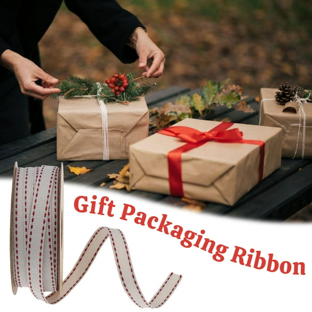 Cinta en forma de corazón con borde de alambre para envolver regalos, lazos, coronas y manualidades | Cinta floral decorativa para Navidad, bodas y decoración del hogar | 1 rollo