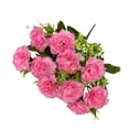 thumbnail image 3 of Mdesiwst 10 Head Artificial Carnation Flower with Stem Home Office Table Centerpiece Wedding Faux Flower Branch Floral Arrangement Decoration, 3 of 7