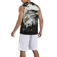thumbnail image 2 of Sikiie Ink Style Bald Eagle Basketball Jersey Reversible Men's Mesh Athletic Sports Shirts Training Practice S-4XLLarge, 2 of 6