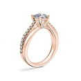 thumbnail image 3 of 0.70 Carat Excellent Cushion Cut Natural Diamond Solitaire with Accents Beautiful Ring for Anniversary Solid 18K Rose Gold Size 4.5, 3 of 8