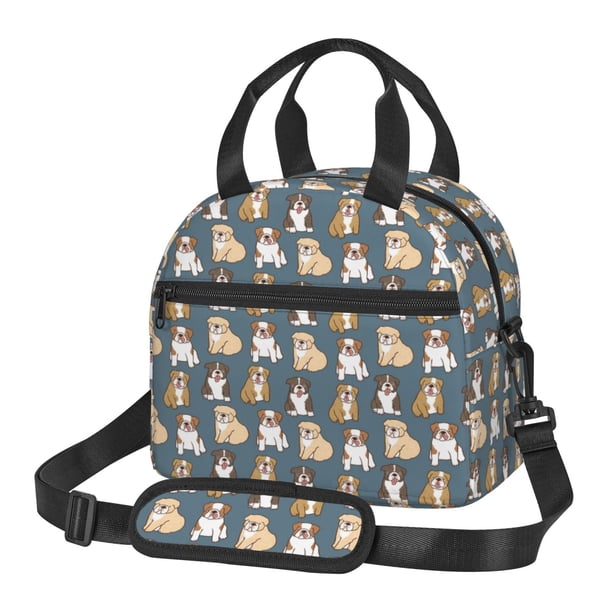 Balery Cartoon Bulldog 1 Bolsa de Almuerzo Impresa, Caja de Almuerzo Reutilizable, Bolsa Térmica Aislada para Almuerzo, Bolsa Antiderrames