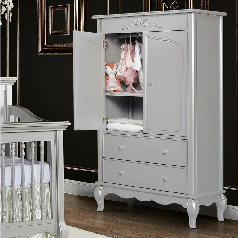 Grey armoire best sale for nursery