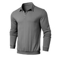 thumbnail image 4 of Afdoent Mens Casual Polo Shirts Male Casual Long Sleeve Shirt Solid Color Casual Buttons Lapel Shirt Male Thin Tops Bottoming Shirts For Men, 4 of 5