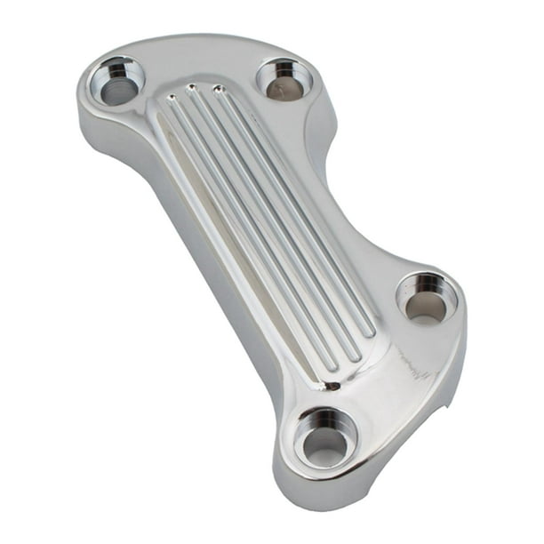 Cubierta de abrazadera superior para montaje en elevador de manillar CNC Plata