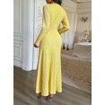 thumbnail image 4 of Women's Long Sleeve Maxi Dress 2025 Fall Casual Button Fit & Flare A-Line Swing Flowy Long Dresses Winter Trendy, 4 of 4