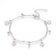 thumbnail image 1 of Tarnish Resistant 304 Stainless Steel Charm Anklets Heart and Round Stainless Steel Color 9-1/4 inch(23.5cm) 2mm, 1 of 3