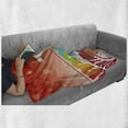 thumbnail image 6 of 100th Birthday Soft Flannel Fleece Throw Blanket, Red Vermilion Abstract Backdrop with a Happy Party Words Image Art Print, Cozy Plush for Indoor and Outdoor Use, 50" x 70", Multicolor, by Ambesonne, 6 of 6