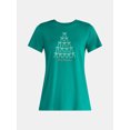 thumbnail image 4 of Christmas Women's Bow Tree Graphic Tee from Holiday Time, Sizes S-XXXL, 4 of 4