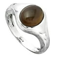 thumbnail image 3 of Natural Smoky Quartz Cab - Brazil 925 Sterling Silver Ring s.7.5 Jewelry R-1115 SDR247269, 3 of 5