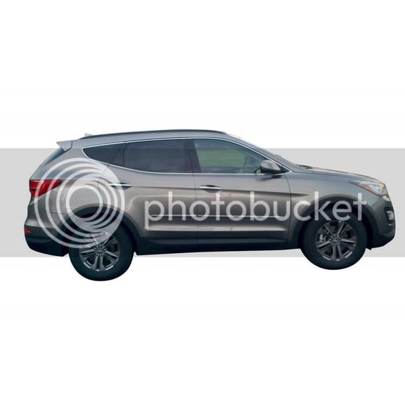 Hyundai Santa Fe Body Side Moldings Painted in the Factory Paint Code of Your Choice #RR7