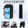 thumbnail image 3 of FEFEFW-PrimeEssence Travel Cable Organizer Pouch Electronic Accessories Carry Case Portable Waterproof Double Layers Storage Bag for Cord, Charger, Phone, Earphone Black, 3 of 4