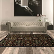 Formal Geometric Medallion Ultra-Soft Indoor Area Rug or Runner, 5' x 8', Midnight by Blue Nile Mills