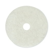 Natural White Burnishing Floor Pads, 20" Diameter, 5/Carton