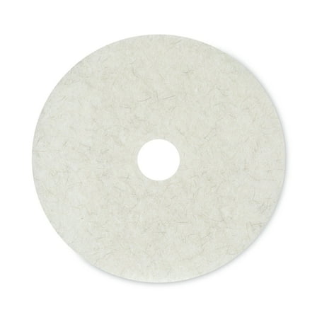 Natural White Burnishing Floor Pads, 20" Diameter, 5/Carton