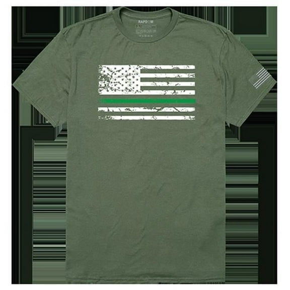 TGL Flag Tactical Graphic Tee Shirt, Olive - Medium