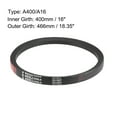 thumbnail image 2 of Uxcell A400/A16 V Belt 16-inch Inner Girth, A-Section Rubber Drive Belt 2pcs, 2 of 4