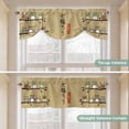 thumbnail image 5 of Cute Owls Harmony Tie Up Valance Curtains for Windows, Kitchen Curtains Window Treatments, Japanese Cartoon Branch Brown Short Window Shades Valances for Bedroom Bathroom Cafe 54"x18", 5 of 8