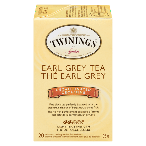 Twinings Earl Grey Decaffeinated Tea, Pack of 20 Tea Bags