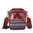 thumbnail image 2 of Mujeres étnicas hombro bandolera borlas tejidas cubo pequeño Bolsas femeninos Ndcxsfigh Para Estrenar, 2 of 4
