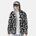 thumbnail image 3 of Pofeuu Black Leopard Print Sun Protection Outdoor Lightweight Full Zip UV Cooling Hoodie Long Sleeve Summer Clothing for Outdoor Hiking-XX-Large, 3 of 5