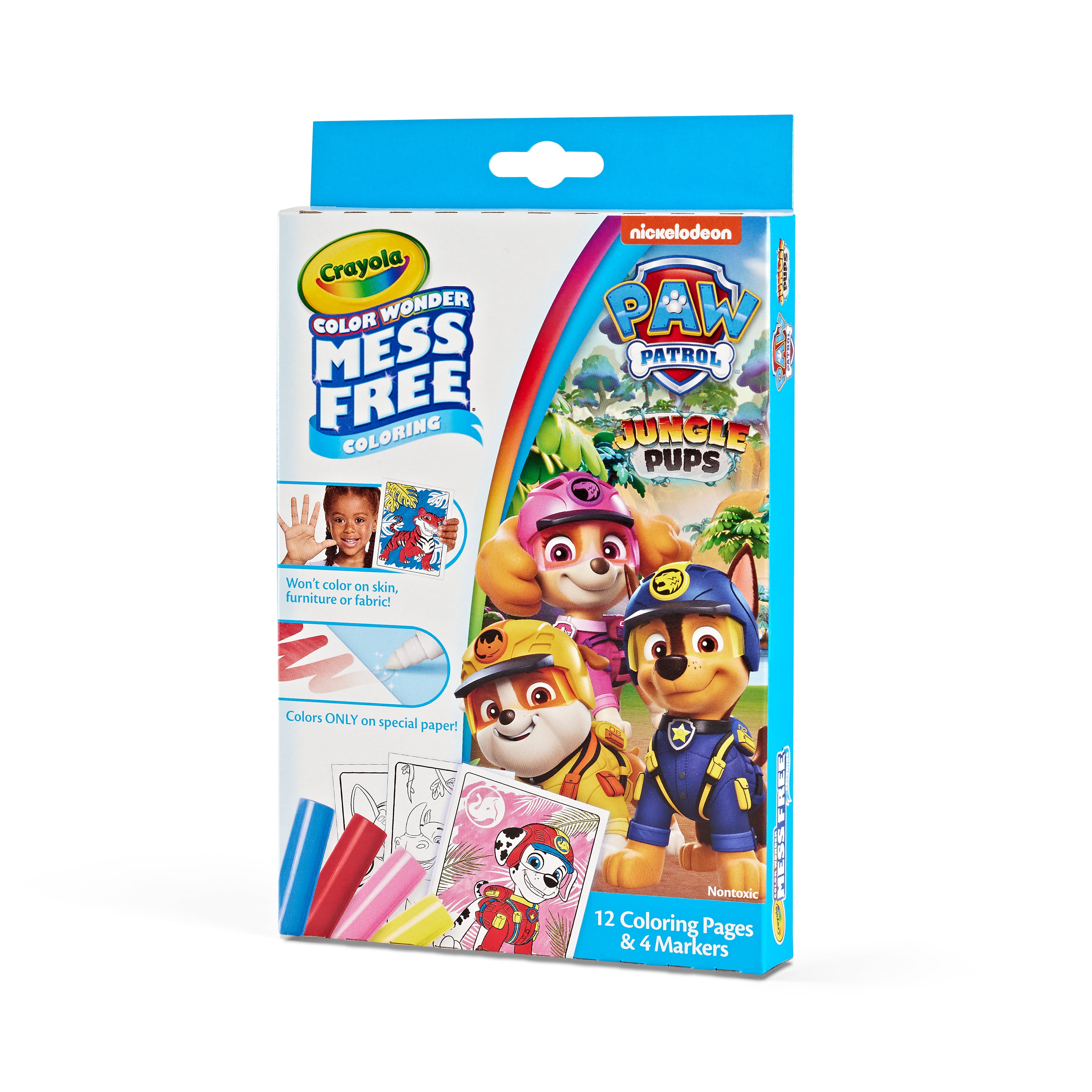 (2 pack) Crayola Color Wonder Paw Patrol Mini Box Set, 12 Coloring Pages & 4 Mess Free Markers, Gifts for Toddlers 3+