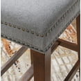 thumbnail image 4 of Linon Walt 30" Backless Bar Stool, Walnut with Gray Fabric, 4 of 8
