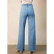 thumbnail image 2 of Jeans Astylish para mujer, cintura alta, pierna ancha, mezclilla azul, talla 8, 2 of 6