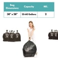 thumbnail image 3 of PSBM Black Garbage Can Liners 55-60 Gallons Heavy Duty 2 Mil Thickness 4500 Count 38 Inch x 58 Inch for High Load Commercial Waste Disposal, 3 of 6