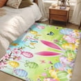 thumbnail image 4 of 2.7'x5' Area Rugs, Easter Indoor Outdoor Area Rug for Living Room Bedroom, Spring Bunny Colorful Rabbit Eggs Butterfly Blue Green Washable Bathroom Rugs Kitchen Floor Carpet Mats Home Decor Aesthetic, 4 of 8