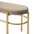 thumbnail image 3 of Banc Glam en Métal 48 Pouces avec Coussin - Taupe / Or, 3 of 6