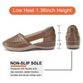 thumbnail image 4 of LUXUR Womens Slip on Shoes PU Loafers Breathable Walking Casual Shoes Brown Size 9, 4 of 8