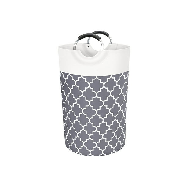 Cesto de ropa sucia bolsa de ropa 75L cesto de almacenamiento plegable tela impermeable ahorro de espacio dormitorio hogar dormitorio organizador Almacenamiento y organización del hogar Gris (82L) Billuyoard HA083045-04
