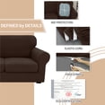 thumbnail image 5 of XYMHUN 3-Piece Sofa Cover Stretch Couch Cover Washable Sofa Slipcover Furniture Protector with 2 Cushion Covers,Loveseat Coffee, 5 of 7