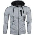 thumbnail image 1 of ORUYROP Sweat à Capuche Zippé pour Hommes, Mode Automne/hiver 2023, Veste Décontractée à Manches Longues, 1 of 4