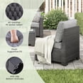 thumbnail image 4 of STARY Outdoor Wicker conversation sets, 7 Pieces Patio Furniture Sofa Set with Coffee Table, All Weather for Garden, Backyard, Balcony (Dark Gray), 4 of 7