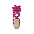 thumbnail image 2 of BLISSFUL STEP Women's Shoes Lace Up Espadrilles Wedge Heel Platform Open Toe Sandals Hot Pink 9, 2 of 8