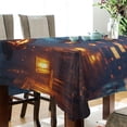thumbnail image 3 of BZSMCE Square Tablecloth Sorcerer Pumpkins Pattern Tableclothes, 3 of 9